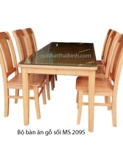 Bộ bàn ăn gỗ sồi 6 ghế MS 2095