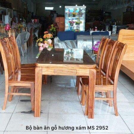 Bàn ăn 6 ghế gỗ hương xám MS 2952