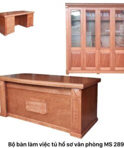Bộ bàn làm việc tủ tài liệu gỗ tự nhiên MS 2891 | GIAO HỎA TỐC TPHCM