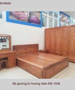 Bộ giường tủ gỗ hương xám MS 1938