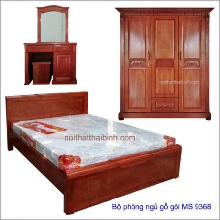 Bộ phòng ngủ gỗ gội MS 9368 Giá bộ = 23.500.000
