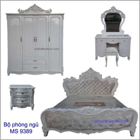 Bộ phòng ngủ tân cổ điển MS 9389 Giá bộ = 33.500.000