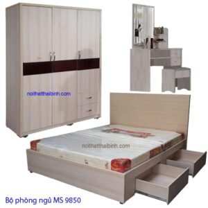 Bộ nội thất phòng ngủ đẹp MS 9850 Giá bộ = 15.400.000