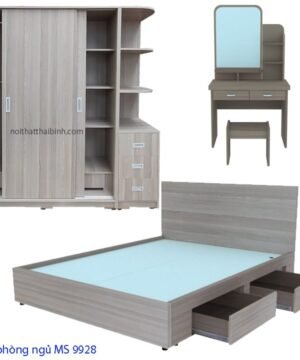 Bộ nội thất phòng ngủ đẹp MS 9928 Giá bộ = 17.700.000 đ - Tặng Nệm Cao Su Non AMERICAN