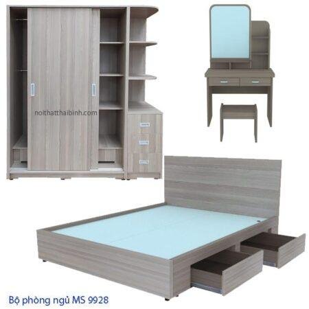 Bộ nội thất phòng ngủ đẹp MS 9928 Giá bộ = 17.700.000 đ - Tặng Nệm Cao Su Non AMERICAN