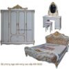 Bộ phòng ngủ dát vàng cao cấp MS 9222 Giá bộ : 44.200.000 - Hình ảnh 2