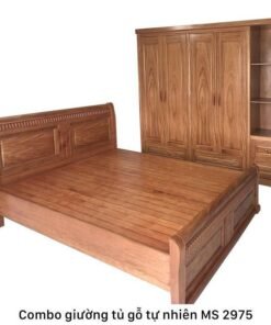 Combo giường tủ gỗ tự nhiên MS 2975