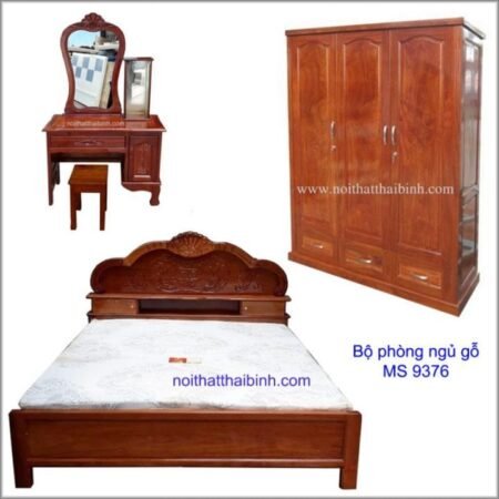 Bộ phòng ngủ gỗ căm xe MS 9376 Giá bộ = 31.500.000