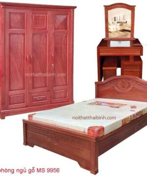 Bộ phòng ngủ gỗ gội tự nhiên MS 9956 Giá bộ = 28.600.000 đ