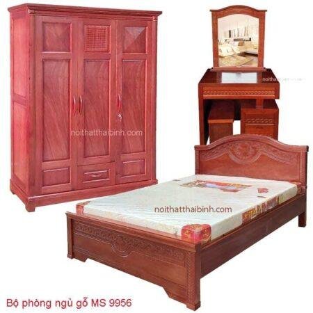 Bộ phòng ngủ gỗ gội tự nhiên MS 9956 Giá bộ = 28.600.000 đ