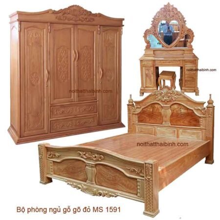 Bộ nội thất phòng ngủ gỗ MS 1591