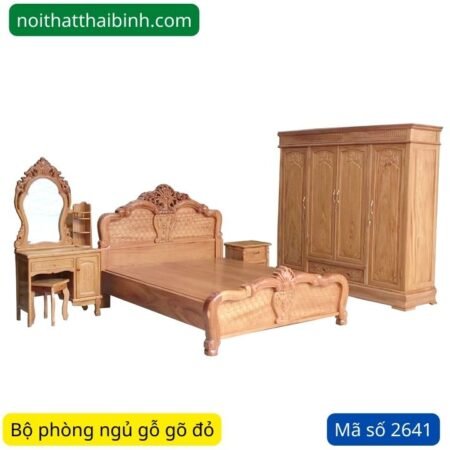 Bộ phòng ngủ gỗ gõ đỏ MS 2641