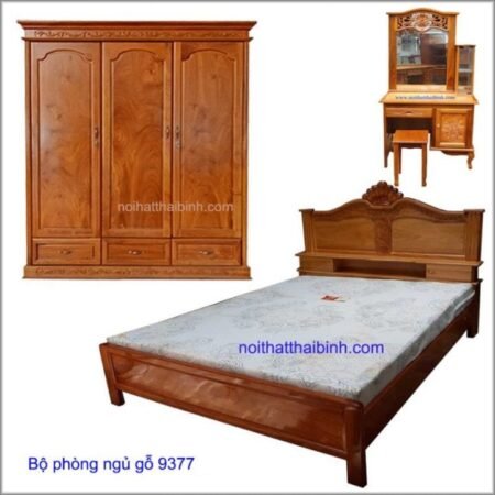 Bộ phòng ngủ gỗ gõ đỏ MS 9377 Giá bộ = 51.500.000