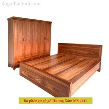 Bộ phòng ngủ gỗ hương xám MS 2417