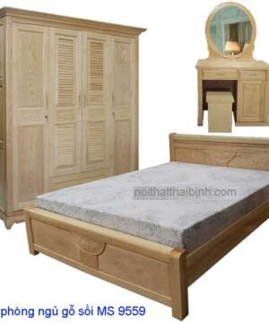 Bộ phòng ngủ gỗ sồi giá rẻ MS 9559 Giá bộ = 22.300.000