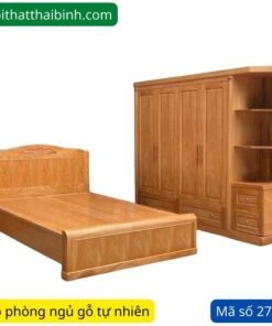 Bộ giường tủ gỗ tự nhiên MS 2759