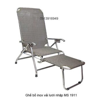 Ghế bố inox vải lưới nhập MS 1911 - Giao ngay trong 2 giờ tại TPHCM