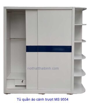 Tủ quần áo cánh trượt MS 9554 Giá 1m6 = 7.400.000