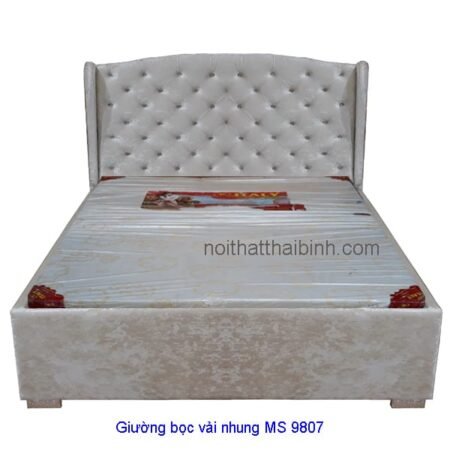 Giường ngủ bọc vải nhung MS 9807 Giá 1m6 = 12.500.000