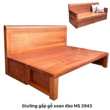 Giường gấp gỗ xoan đào MS 2943