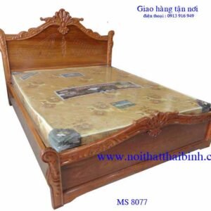 Giường ngủ gỗ căm xe  MS 8077 - Giá : 14.500.000