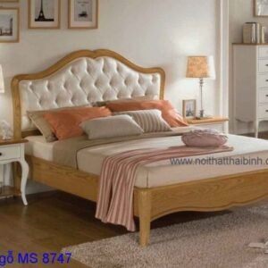 Giường ngủ gỗ căm xe MS : 8747 Giá : 13.500.000