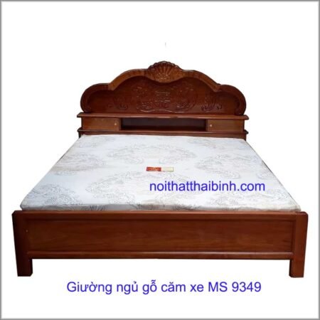 Giường ngủ gỗ căm xe MS 9349 Giá = 9.000.000