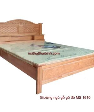 Giường gỗ gõ đỏ đẹp MS 1610 Giá bán= 13,000,000đ giảm còn= 11,000,000đ