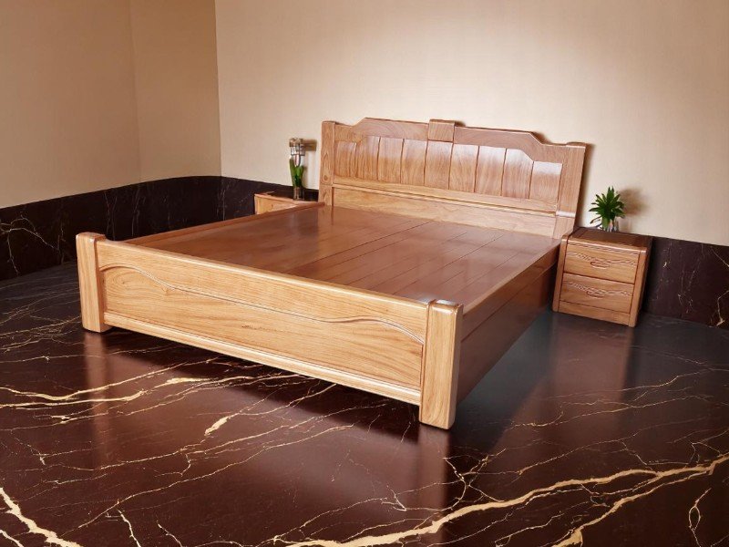 Giường gỗ sồi hiện đại
