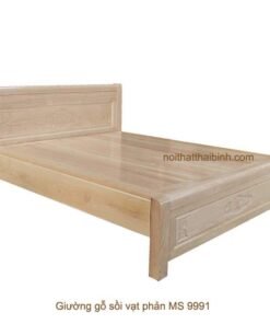 Giường gỗ sồi vạt phản MS 9991 Giá bán 11.500.000 đ