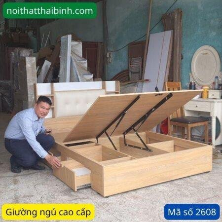 Giường ngủ vạt nâng cao MS 2608