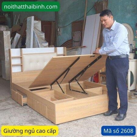 Giường ngủ vạt nâng cao MS 2608