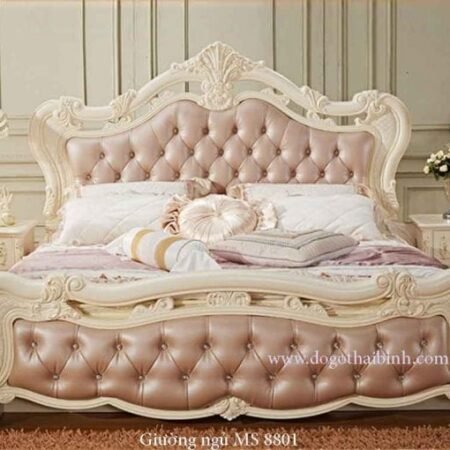 Giường ngủ MS 8801-Giá : 1m6 x 2m0 = 12.500.000         1m8 x 2m0 = 15.000.000