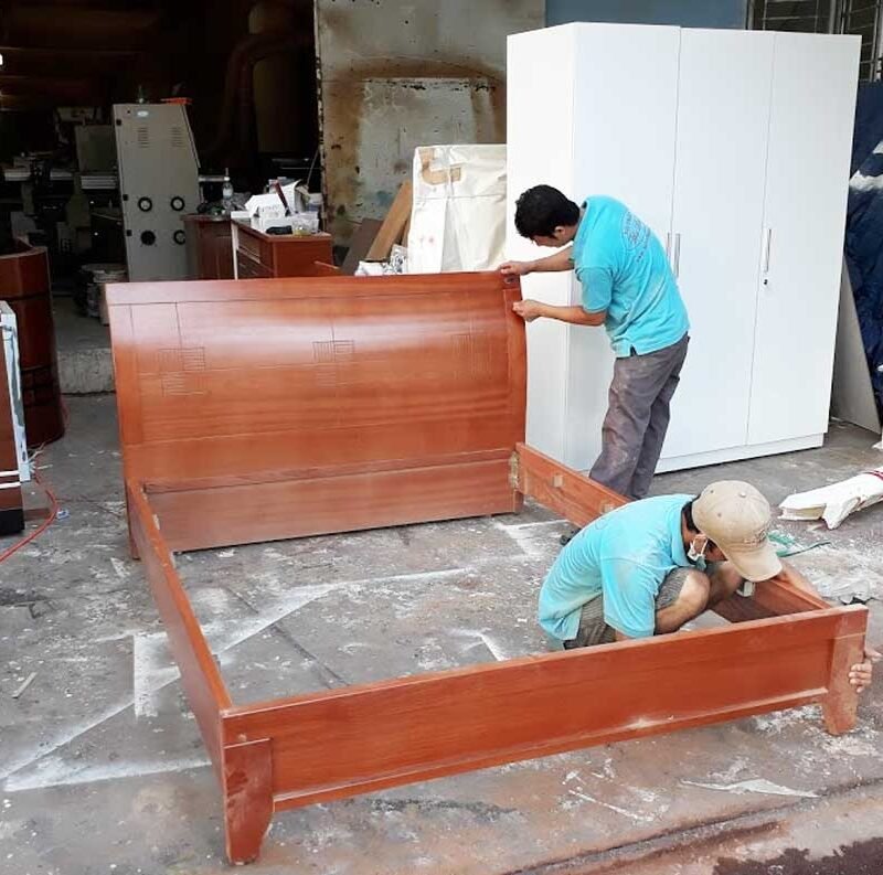 Giường ngủ vân gỗ xoan MS 9267 Giá 1m6 = 4.500.000