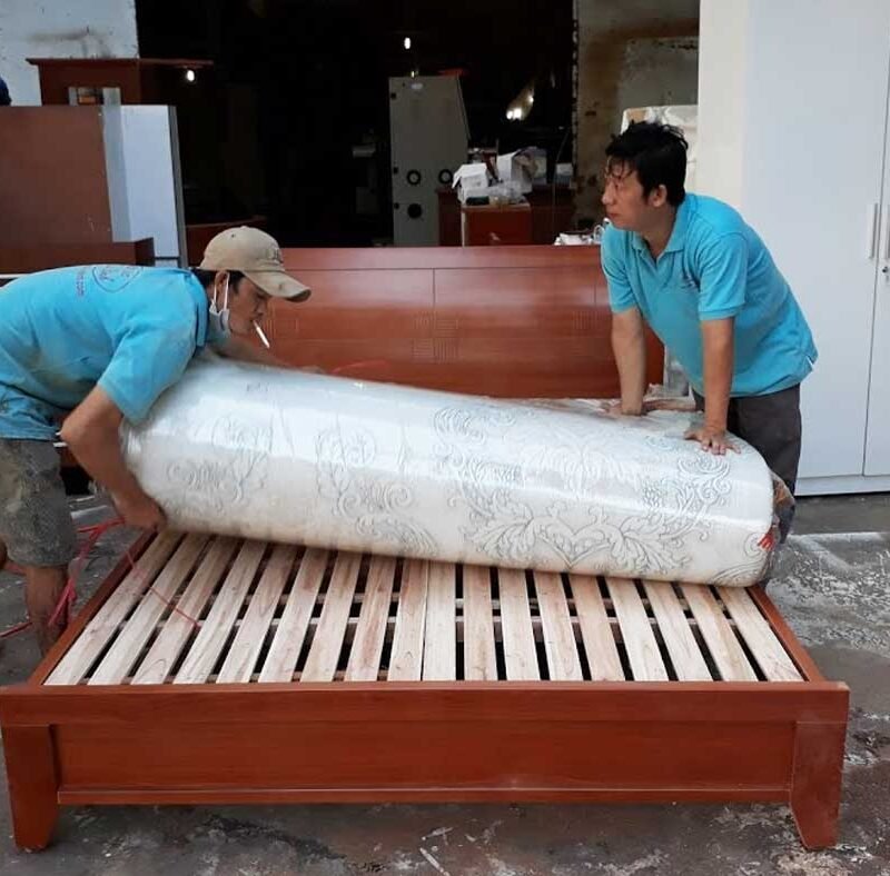 Giường ngủ vân gỗ xoan MS 9267 Giá 1m6 = 4.500.000
