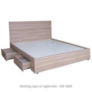 Giường ngủ 1m6 có ngăn kéo MS 1365 Giá bán= 6.500.000đ giảm còn= 5.500.000đ
