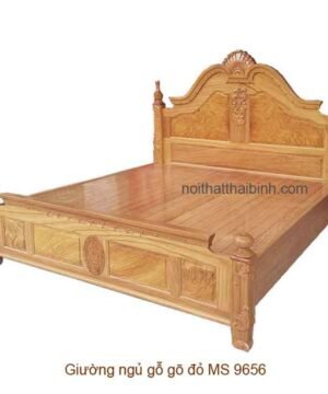 Giường ngủ gỗ gõ đỏ đẹp MS 9656 Giá bán= 39,500,000đ giảm còn= 29,500,000đ