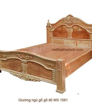 Giường gỗ gõ đỏ tự nhiên MS 1581 giá bán= 48,000,000đ giảm còn= 38,000,000đ