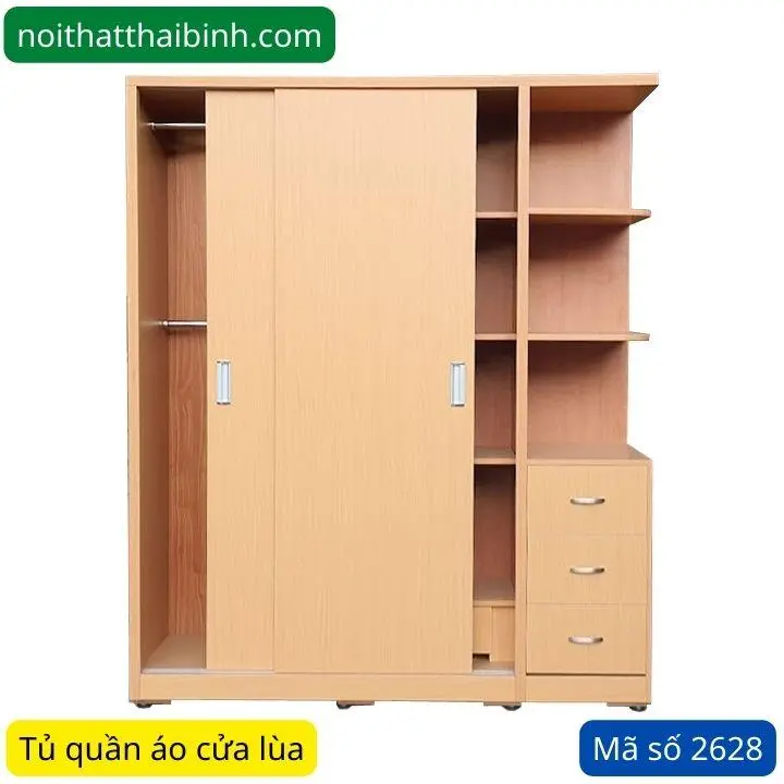 Tủ quần áo cửa trượt giá rẻ MS 2628 Tủ quần áo cửa trượt giá rẻ MS 2628