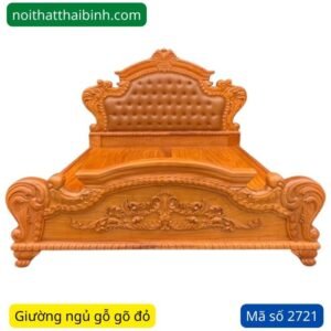 Giường gỗ gõ đỏ cao cấp MS 2721