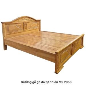 Giường gõ đỏ tự nhiên MS 2958