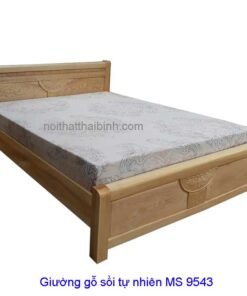 Giường ngủ gỗ sồi tự nhiên MS 9543 Giá 1m6 = 5.000.000