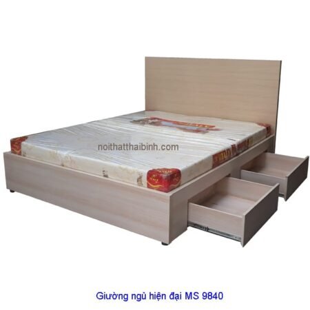 Giường ngủ có ngăn kéo MS 9840 Giá 1m6 = 5.000.000