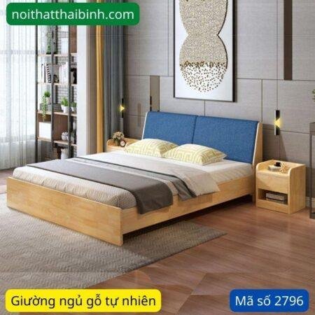 Giường ngủ gỗ tự nhiên hiện đại MS 2796