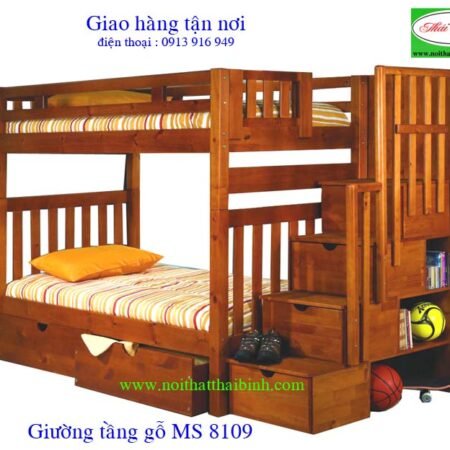 Giường tầng gỗ tự nhiên MS : 8109 - Giá : 17,000,000đ