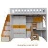 Bộ giường tầng tủ áo bàn học trẻ em MS 1307 Giá bán = 16.000.000đ giảm còn = 14.000.000đ