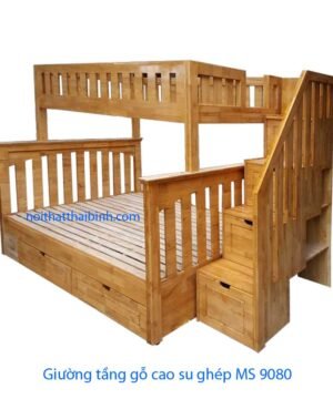 Giường tầng gỗ cao su MS : 9080 - Giá : 17.500.000đ