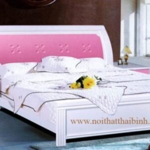 Giường sơn men trắng MS : 3002  Giá : 1m6 = 4.600.000