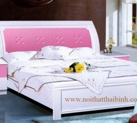 Giường sơn men trắng MS : 3002  Giá : 1m6 = 4.600.000