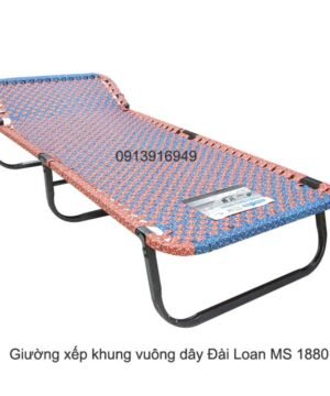 Giường xếp khung vuông đan dây Đài Loan MS 1880